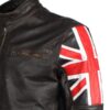 Mens british flag biker Genuine leather jacket 5