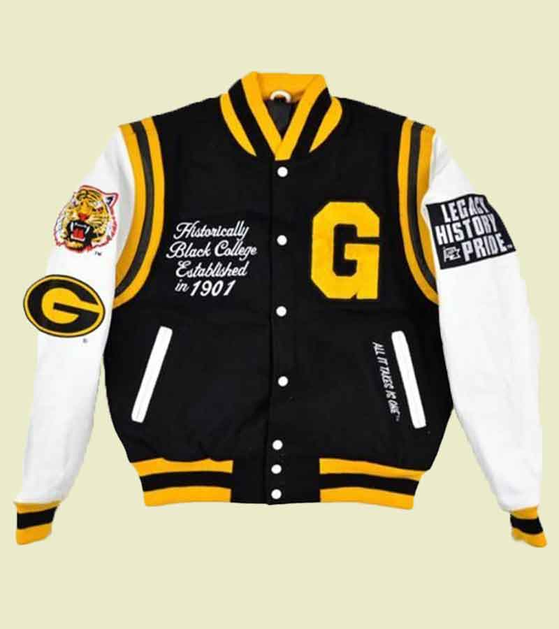 Grambling State University Motto 2.0 Varsity Jacket Grambling State University Motto 2.0 Black & White Jacket