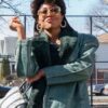 Power Book III Raquel Thomas Shearling Leather Jacket