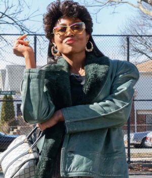 Power Book III Raquel Thomas Shearling Leather Jacket
