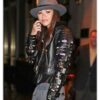 Zendaya Straps and Buckles Black Jacket
