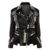 Lady Gaga Stylish Studded Leather Jacket 4