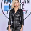 AMAs 2017 Selena Gomez Black Leather Jacket 1