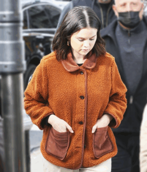 Selena Gomez Brown Wool Jacket 2022 1