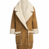 Karlie Kloss Brown Shearling Coat 2022 3