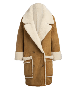 Karlie Kloss Brown Shearling Coat 2022 3
