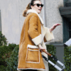 Karlie Kloss Brown Shearling Coat 2022 Karlie Kloss Brown Shearling Coat 2022 1