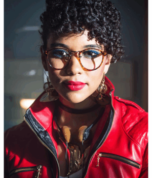 Kung Fury 2022 Alexandra Shipp Red Leather Jacket 1