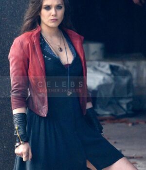 Avengers Age of Ultron Scarlet Witch Leather Jacket 1