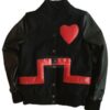 Rihanna Valentine Day Black Leather Jacket 2