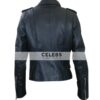 Women Black Biker Leather Jacket 3