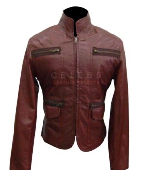 88 Minutes Movie Alicia Witt Leather Jacket 2