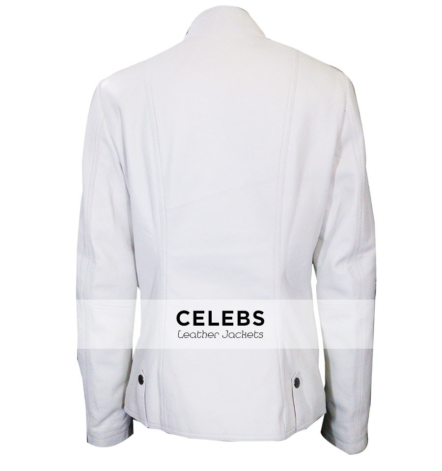 Anne Hathaway Get Smart White Leather Jacket Anne Hathaway Get Smart White Leather Jacket 3