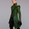  	Stargirl Henry King Brainwave Green Leather Coat