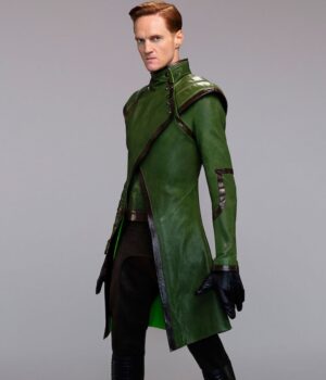  	Stargirl Henry King Brainwave Green Leather Coat