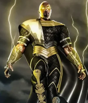  	Dwayne Johnson Black Adam Real Leather Jacket