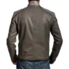 	Black Adam Bolt Design Leather Jacket