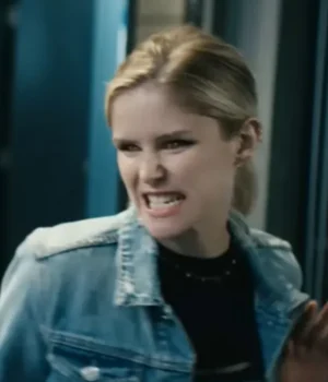  	The Boys S03 Erin Moriarty Sky Blue Denim Trucker Jacket