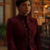  	Nora Anthony Upload Burgundy Coat
