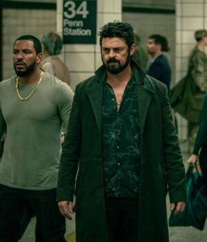  	Billy Butcher The Boys Black Trench Coat