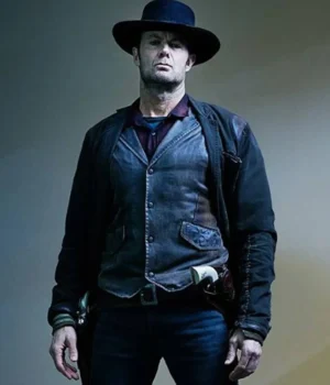  	Fear The Walking Dead John Dorie Brown Leather Vest