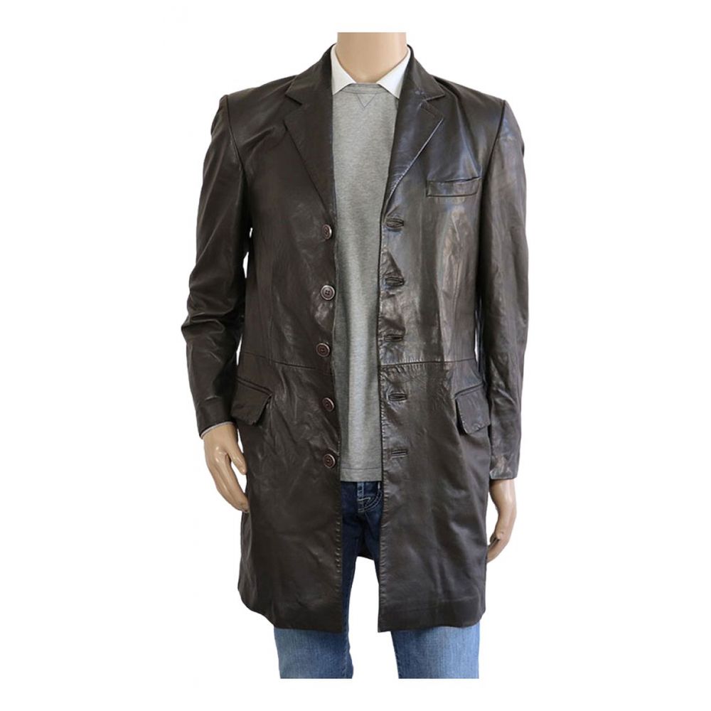 Thomas Jane The Expanse Leather Trench Coat Thomas Jane The Expanse Leather Trench Coat