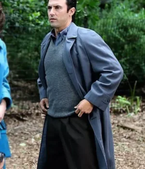  	The Marvelous Mrs. Maisel Milo Ventimiglia Grey Cotton Coat