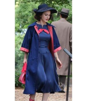  	Rachel Brosnahan The Marvelous Mrs. Maisel Blue Red Coat