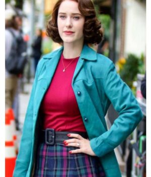  	Rachel Brosnahan The Marvelous Mrs. Maisel Blue Jacket