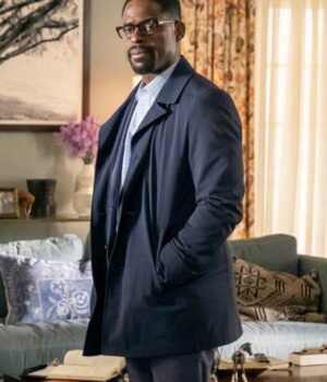  	Sterling Randall Pearson This Is Us Blue Cotton Coat