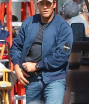  	The Terminal List Chris Pratt Blue Bomber Jacket