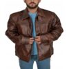 Arrow S04 John Diggle Brown Jacket Arrow S04 John Diggle Brown Jacket
