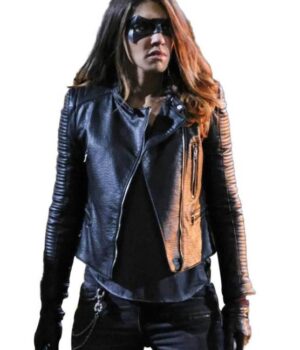  	Juliana Harkavy Arrow Season 6 Leather Jacket