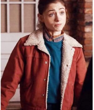  	Stranger Things Nancy Wheeler Brown Sherpa Jacket