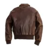  	Billy Stranger Things Brown Leather Bomber Jacket