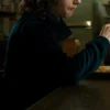  	Nancy Wheeler Stranger Things Blue Velvet Jacket