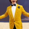  	Gaten Matarazzo Event Stranger Things Yellow Velvet Blazer