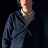  	Finn Wolfhard Stranger Things Navy Blue Hoodie