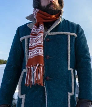  	Brett Gelman Stranger Things Blue Fur Coat