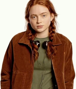  	Stranger Things S04 Max Mayfield Brown Cord Jacket