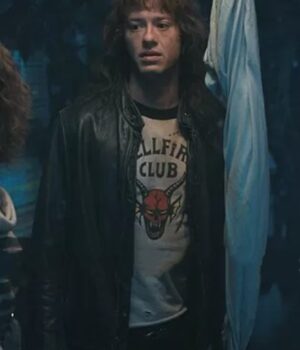  	Stranger Things S04 Eddie Munson Black Leather Jacket