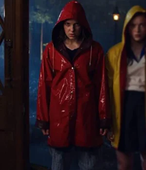  	Stranger Things Eleven Red Hooded Coat