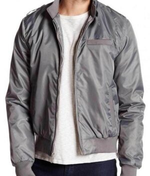  	Joe Keery Stranger Things Satin Zip Up Bomber Jacket