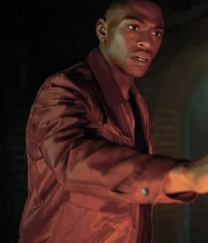  	The Umbrella Academy S03 Marcus Brown Leather Jacket