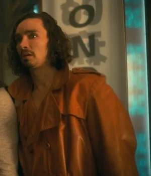  	The Umbrella Academy Klaus Hargreeves Brown Leather Coat