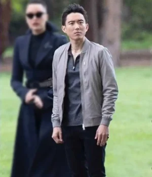  	Ben Hargreeves Umbrella Academy Grey Bomber Jacket