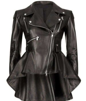  	Emmy Raver Lampman The Umbrella Academy Black Leather Jacket