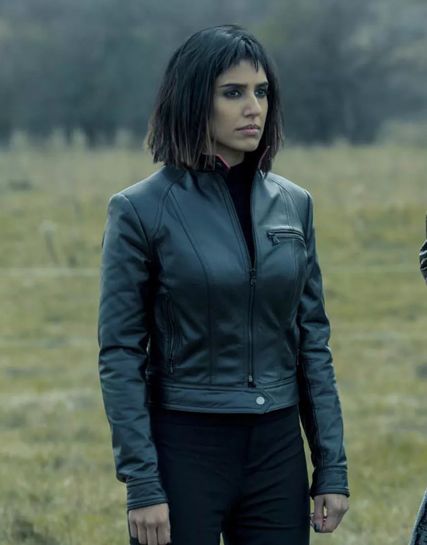 The Umbrella Academy Lila Pitts S02 Black Leather Jacket The Umbrella Academy Lila Pitts S02 Black Leather Jacket