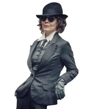  	Peaky Blinders Aunt Polly S06 Grey Suit