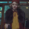  	Anya Tay­lor-Joy Peaky Blind­ers S05 Fur Collar Red Coat